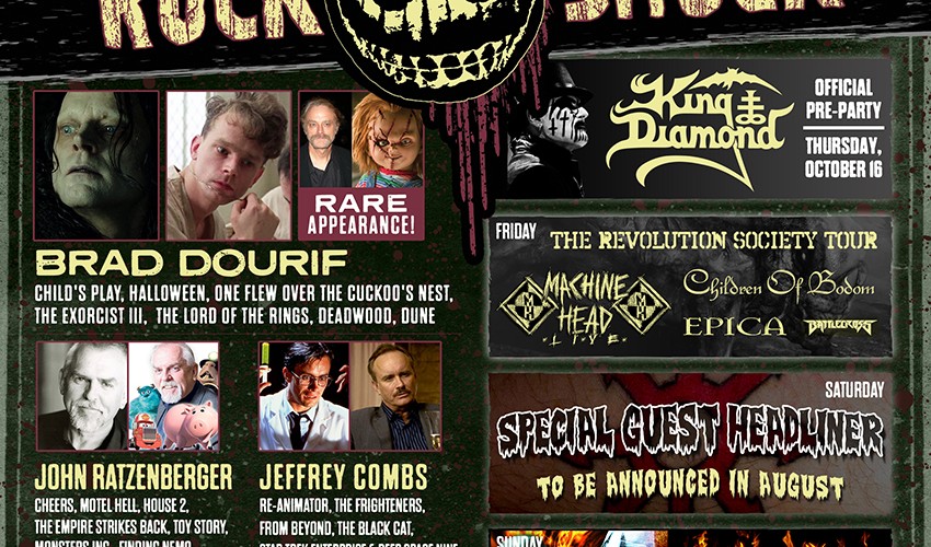 Rock & Shock Gives Early Preview of 2014 Guests & Performers: Chucky, Cheers and a Pre-Party Fit for a King